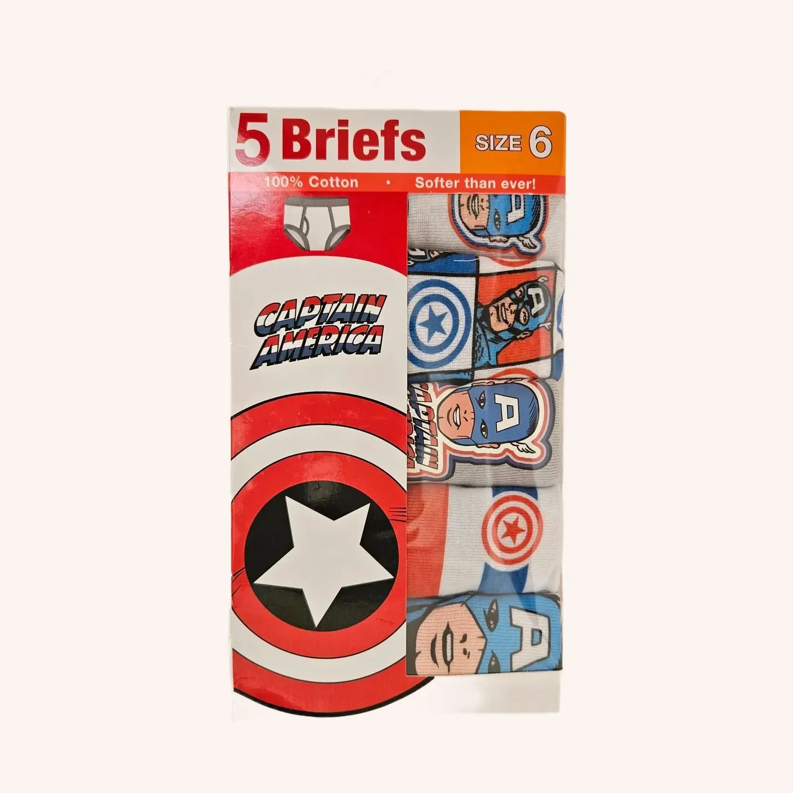 Marvel 5 Briefs Captain America multicolor talla 6