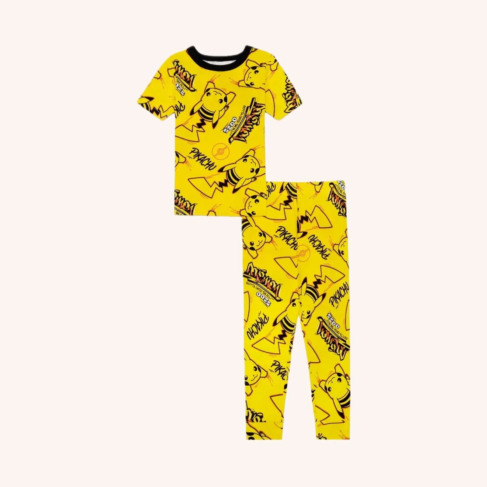 Pokemon 2-Piece Short Sleeve and Pant Pajama Size 8
