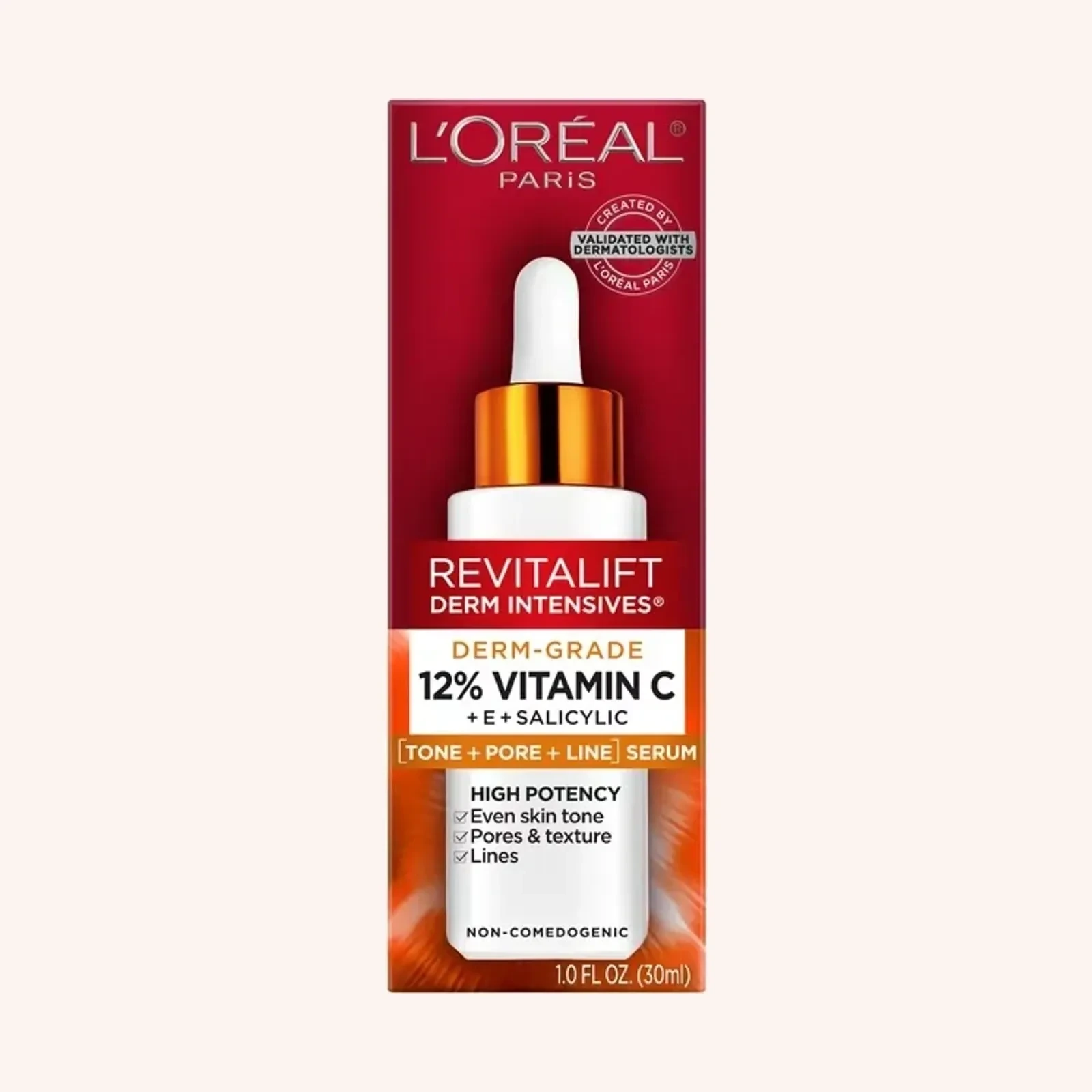 L'Oréal Paris Revitalift Derm Intensives 12% Pure Vitamin C + E + Salicylic Acid Serum 1 fl oz (30 mL)