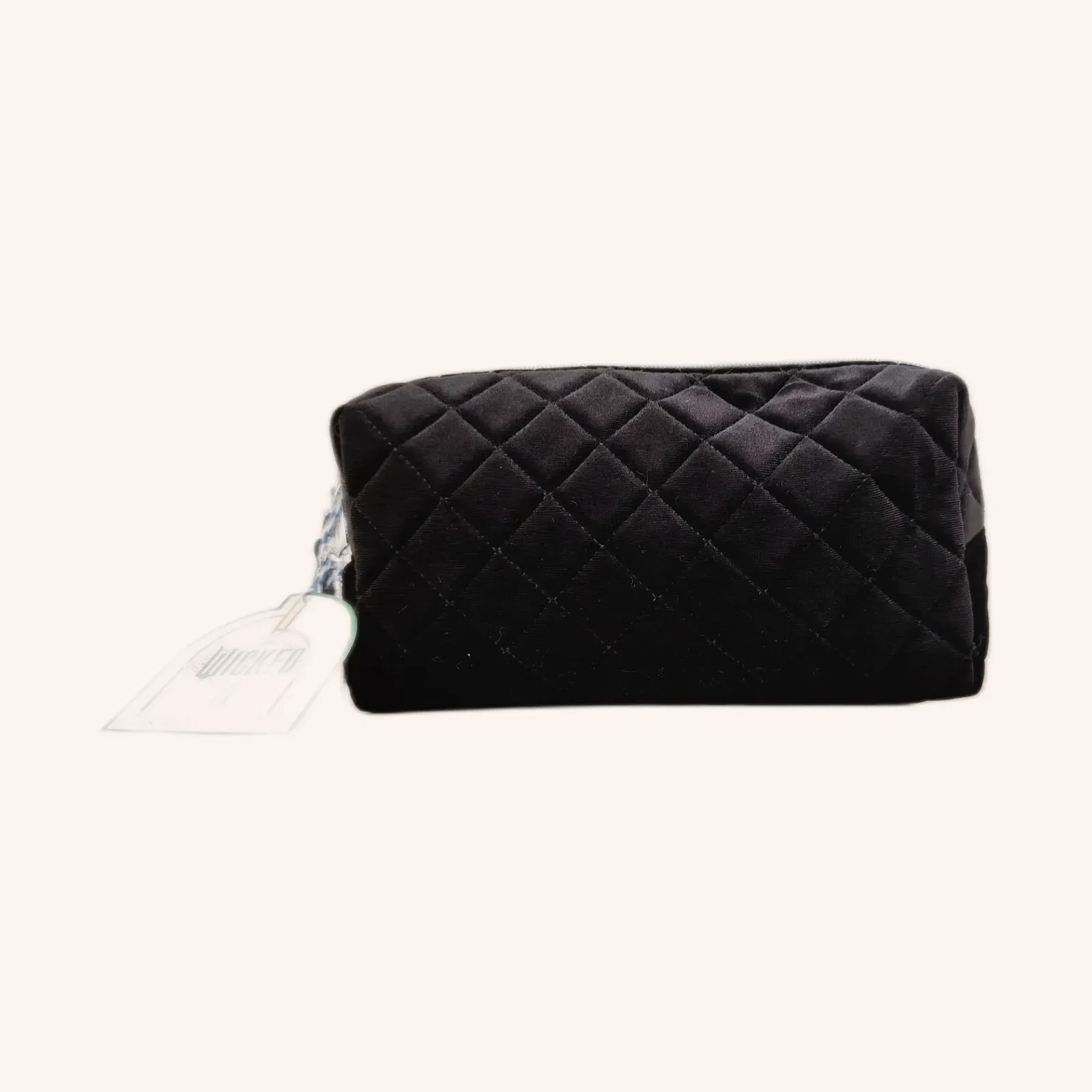 Tartan + Twine Wicked black quilted velvet loaf bag
