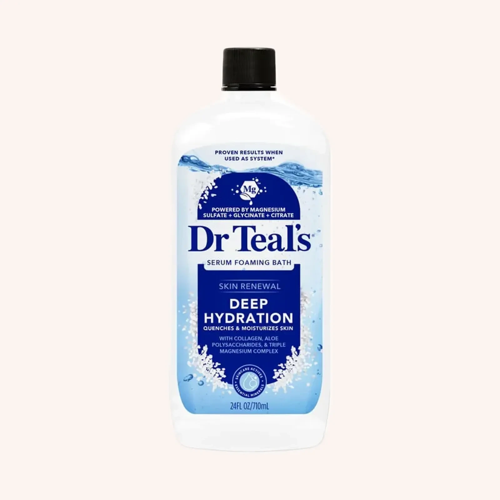 Dr Teal's Serum Foaming Bath Skin Renewal Deep Hydration 24 fl oz (710 mL)