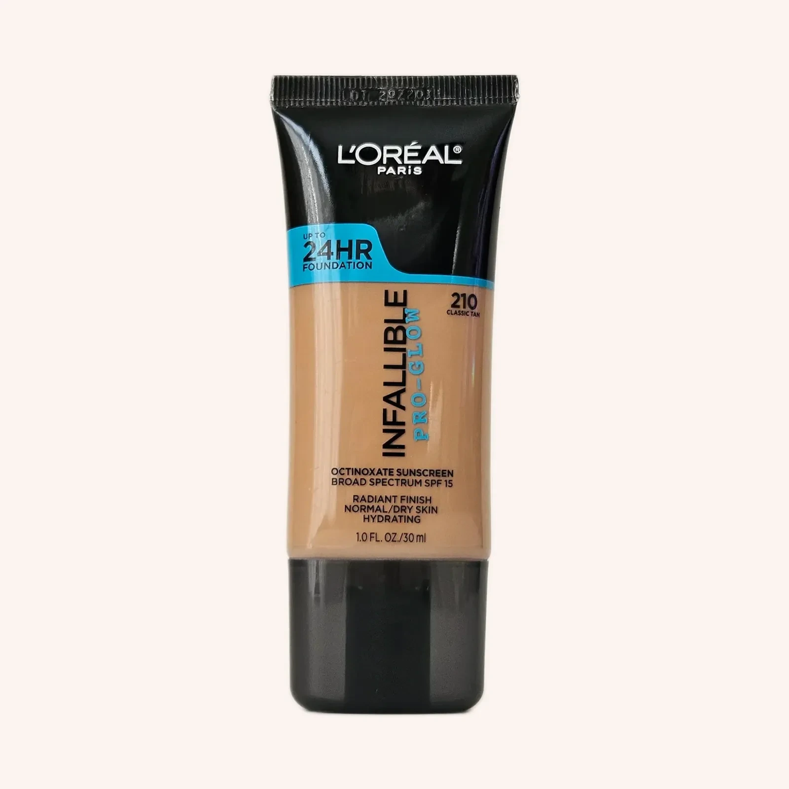 L'Oréal Paris Infallible Pro-Glow Foundation 210 Classic Tan, 1 fl oz / 30 ml