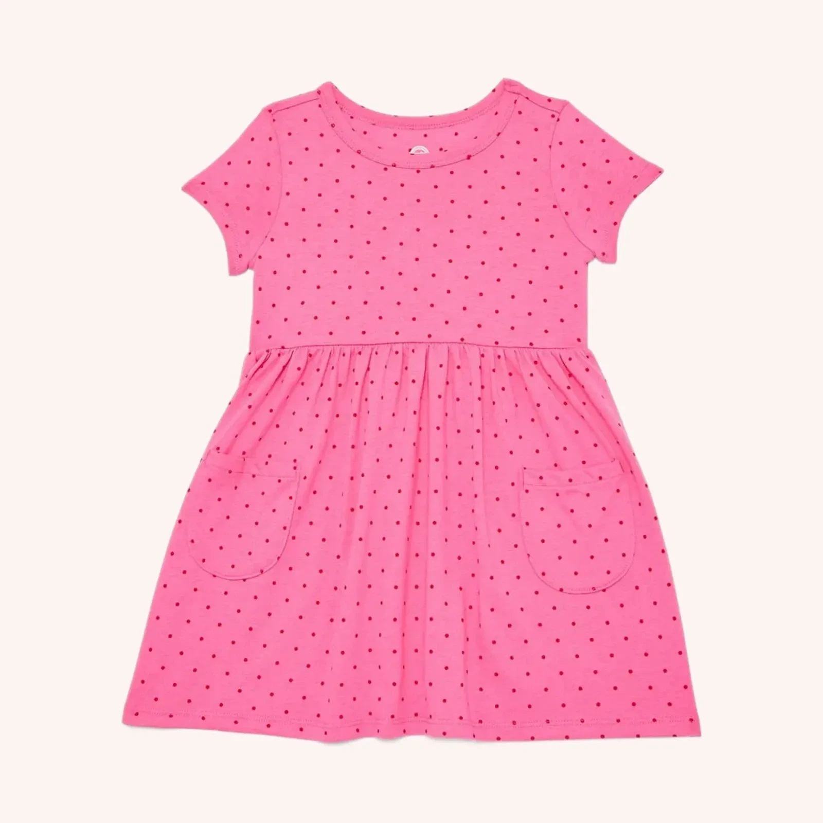 Wonder Nation Baby and Toddler Girls Play Dress with Short Sleeves