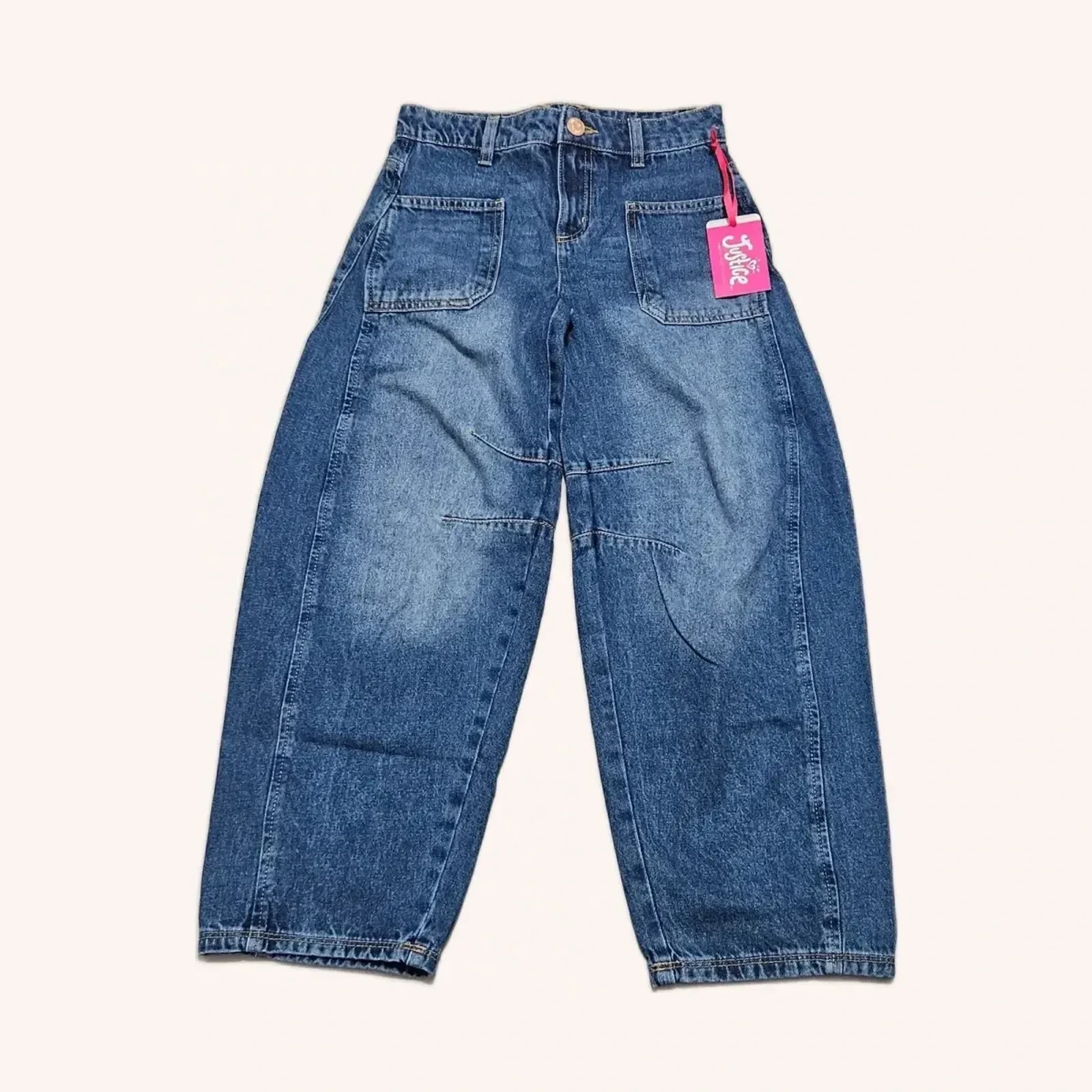 Justice Barrel Jean dark wash talla 10