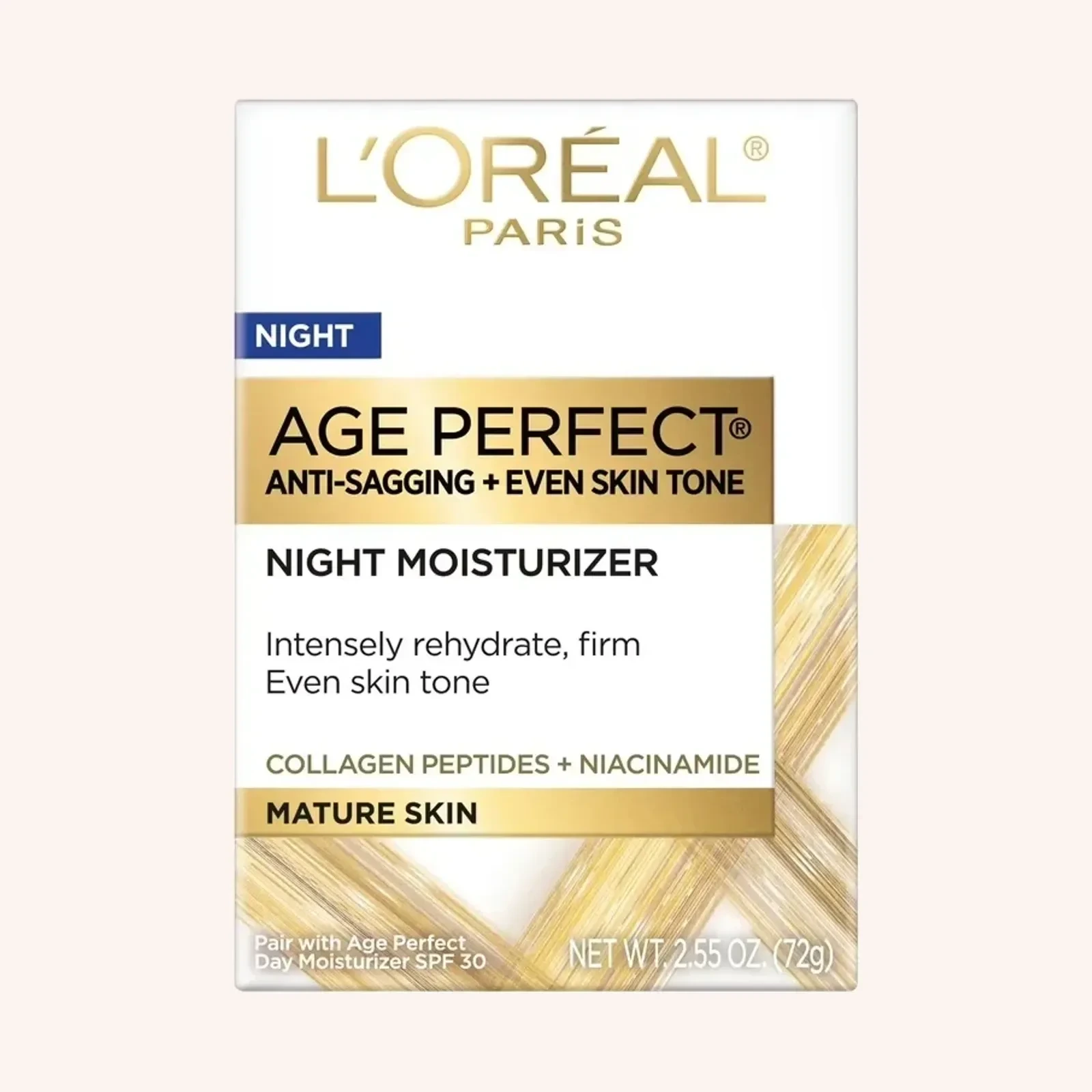 L'Oréal Paris Age Perfect Collagen Expert Night Moisturizer, 2.5 oz, crema de noche