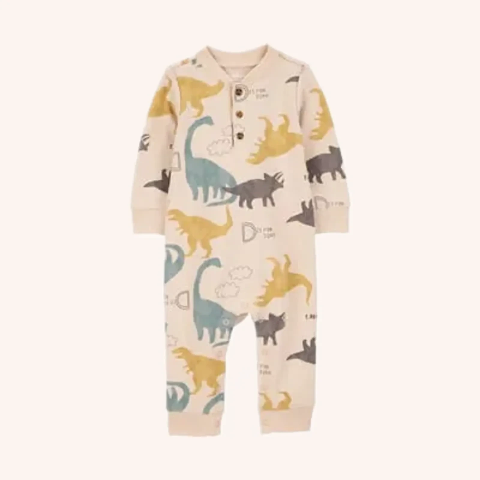 Carter's Baby Boy Dinosaur Jumpsuit - Ivory