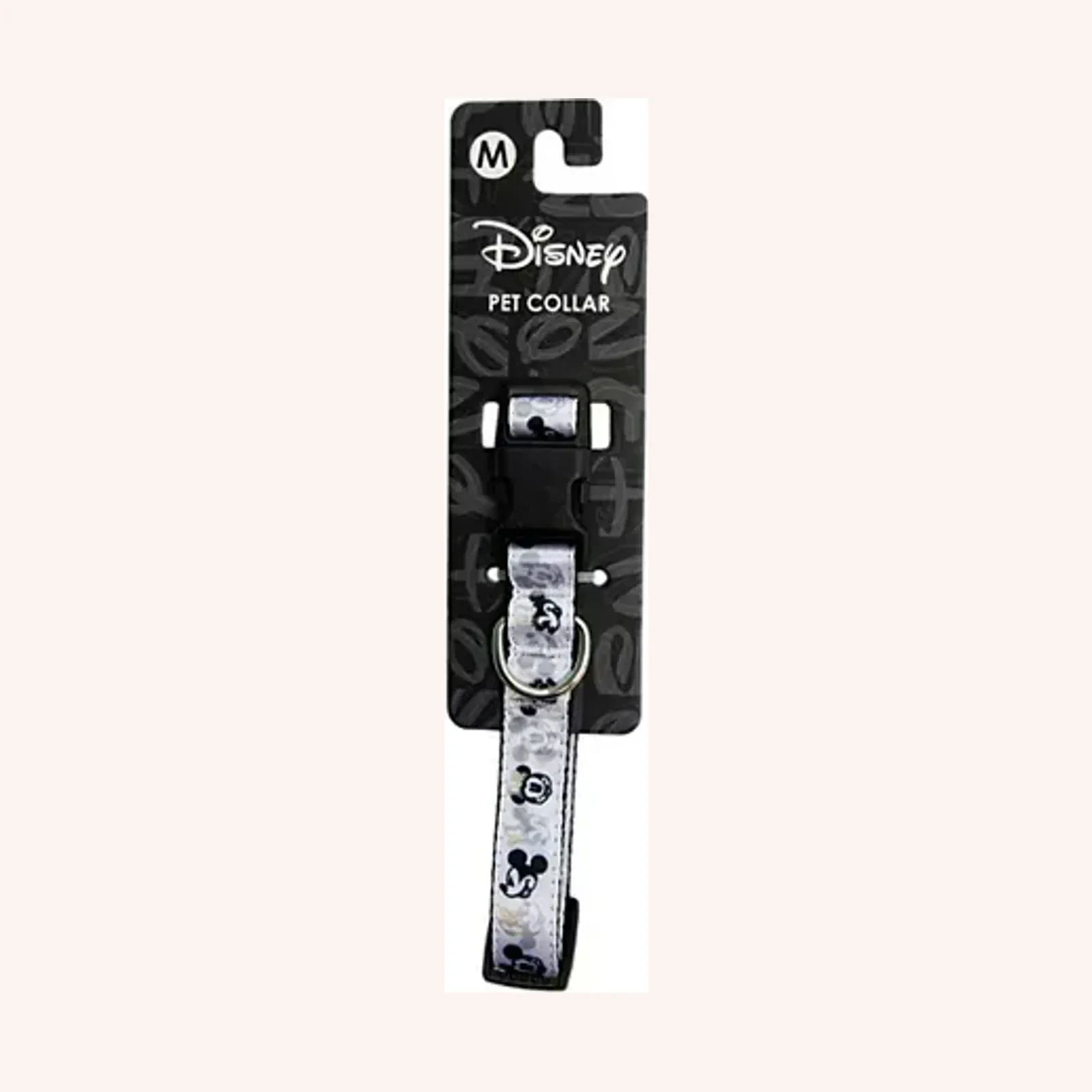 Minnie & Mickey Pet Collar Black & White Size M