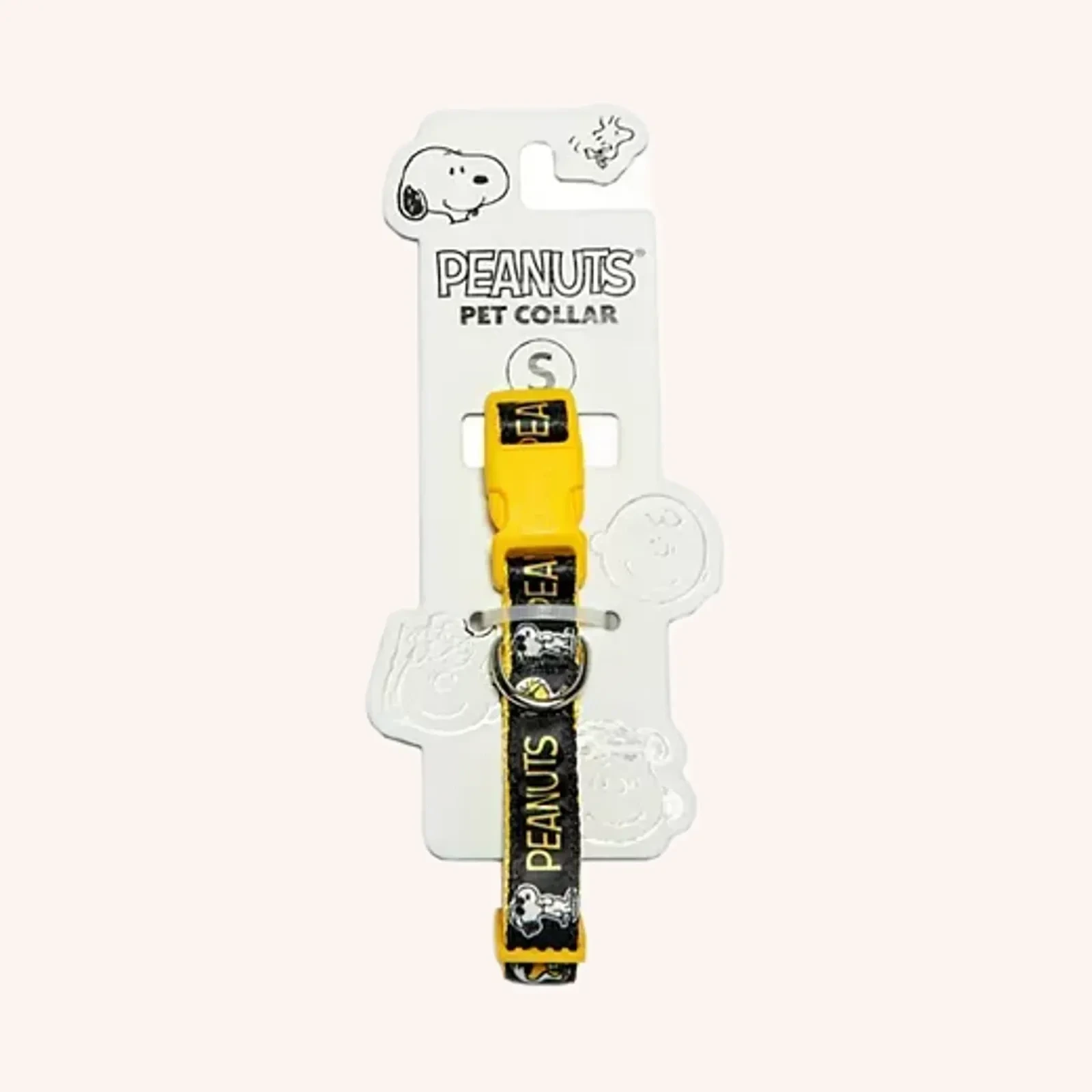 Peanuts Pet Collar Charlie Brown, Yellow & White, talla S
