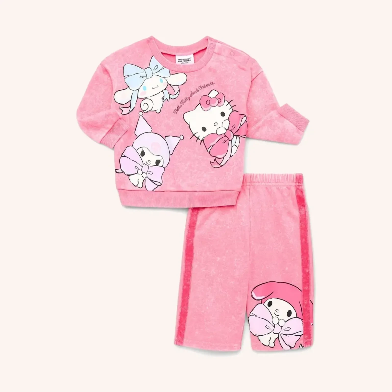 Hello Kitty and Friends sweat set, Pink Lemonade, 3-6 months, 2 piezas