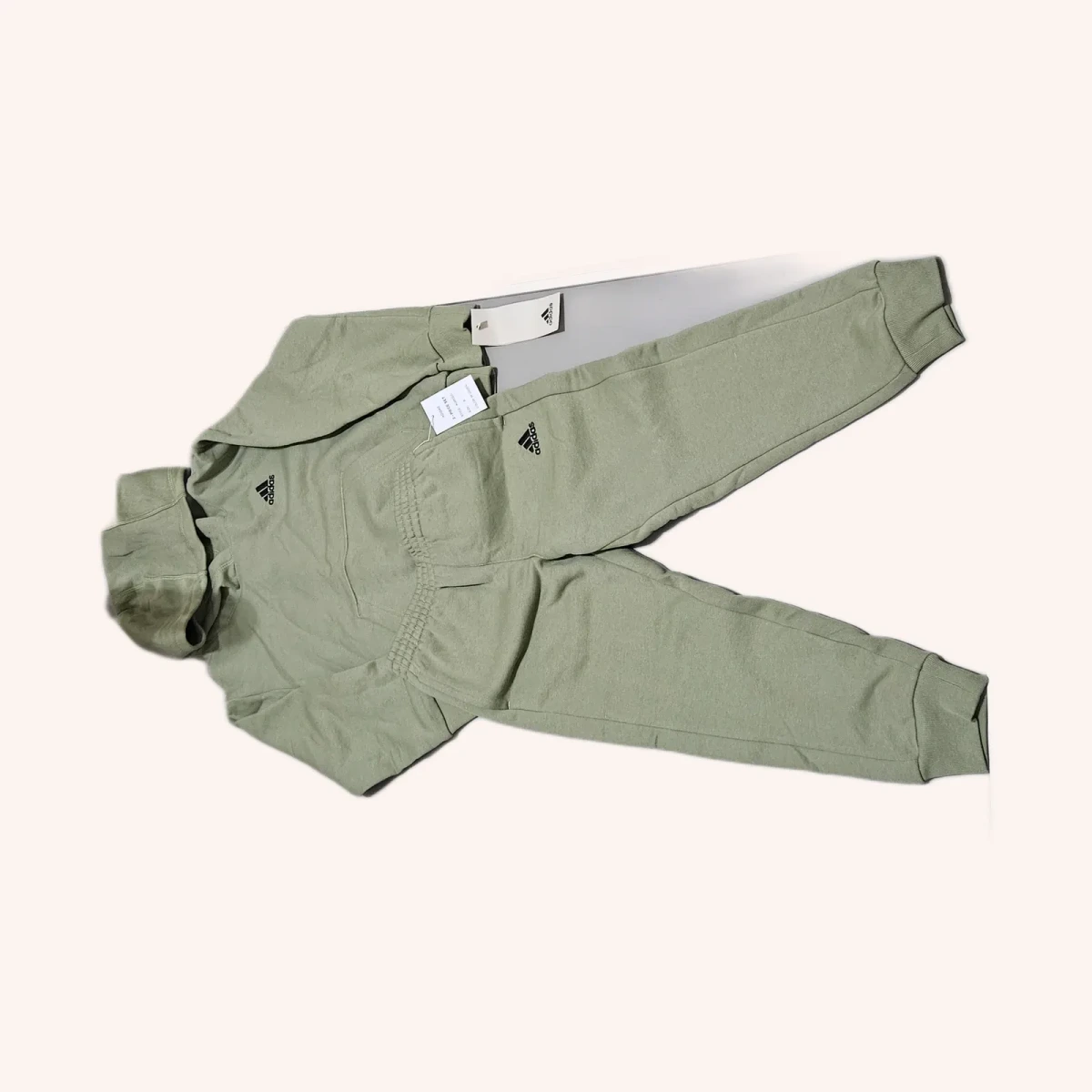 adidas Essentials 2-Piece Long Sleeve Fleece Pullover & Jogger Set Olive Talla 5