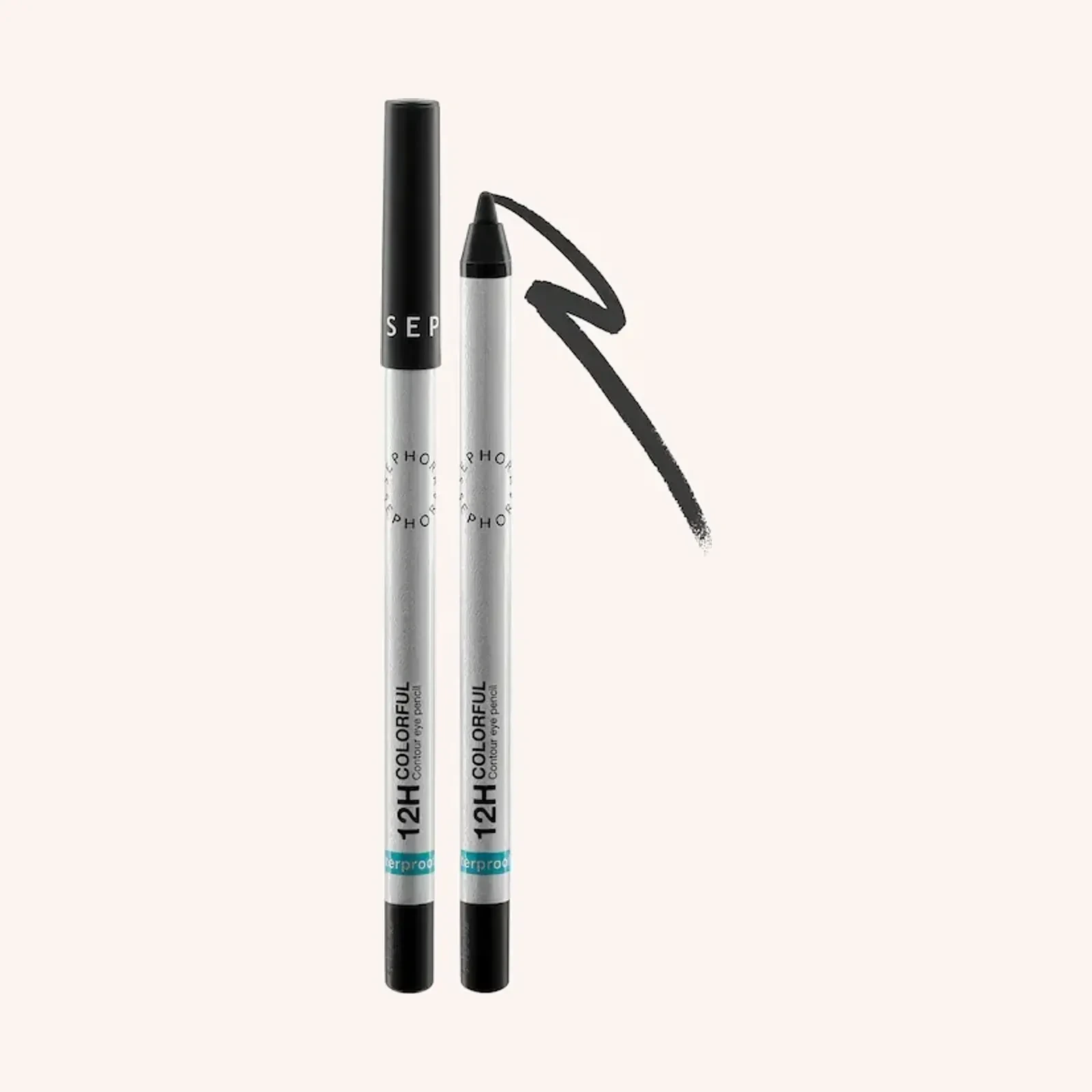 SEPHORA COLLECTION 12 Hour Colorful Contour Pencil Eyeliner, 01 Black Lace, estándar