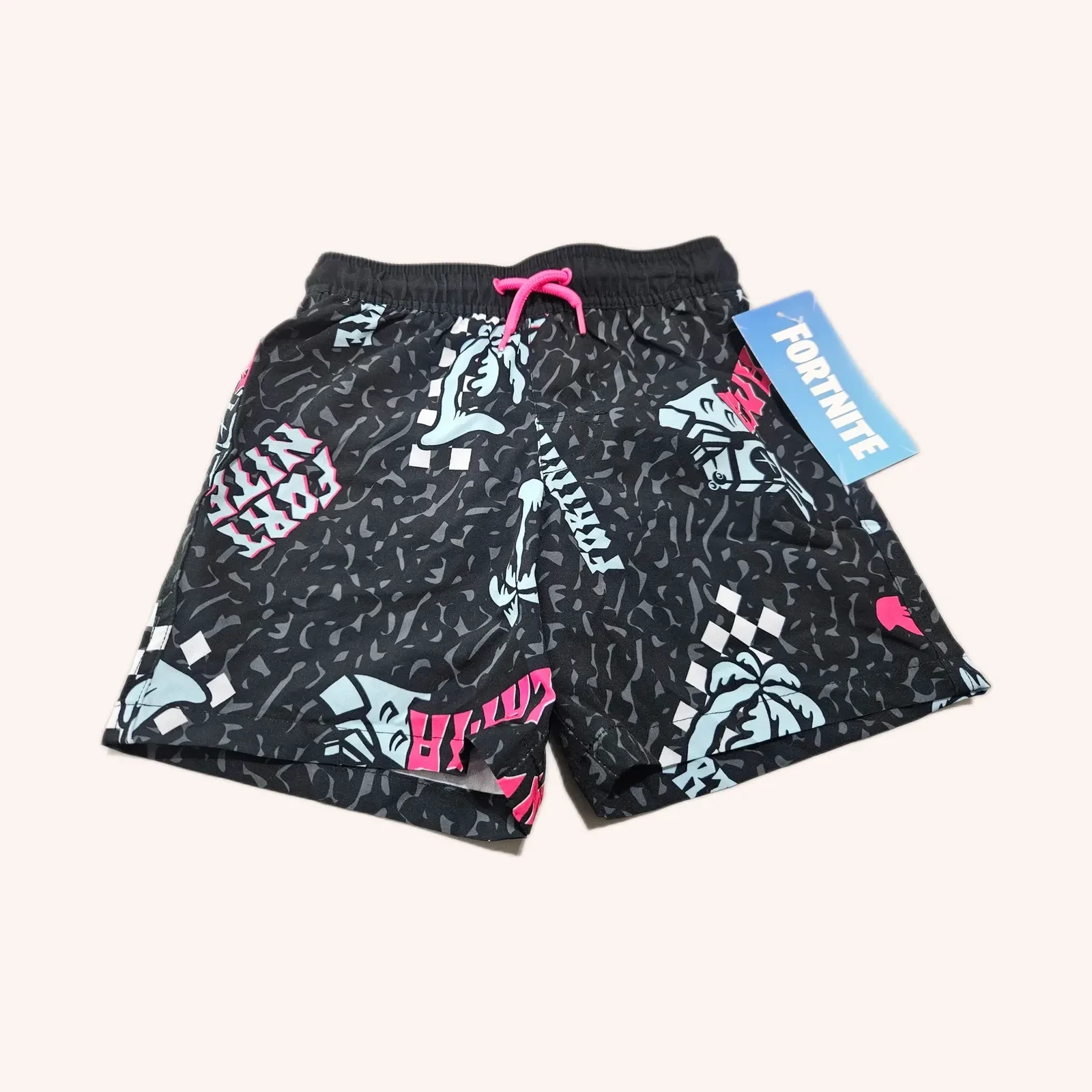 Fortnite Boys Palm Trees Graphic Swim Shorts (4-5)
