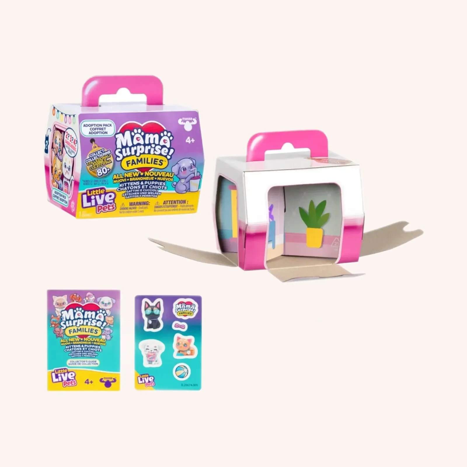 Little Live Pets Mama Surprise Families Adoption Pack, púrpura, paquete unitario