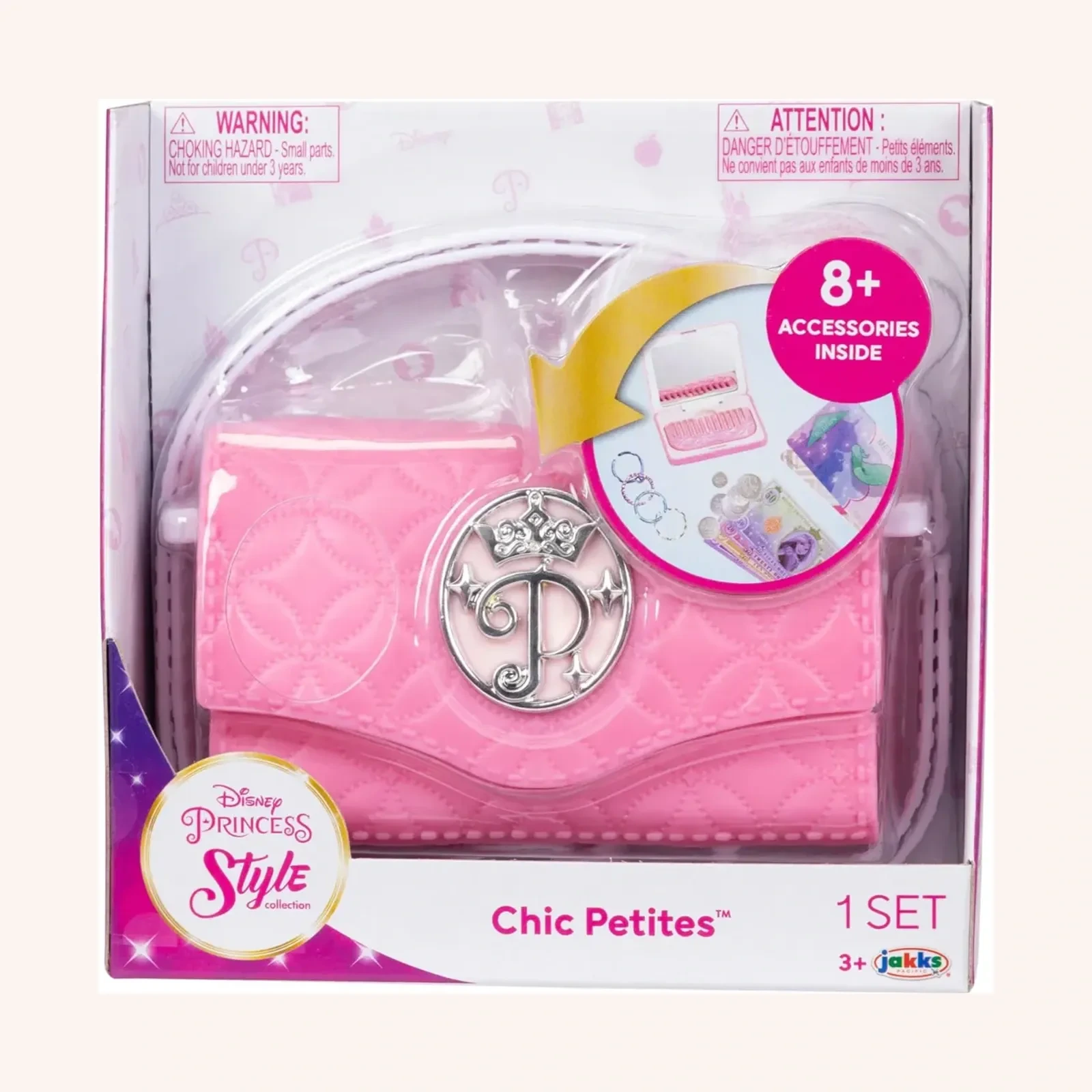 Disney Princess Style Collection Chic Petites purse set, pink, 1 set