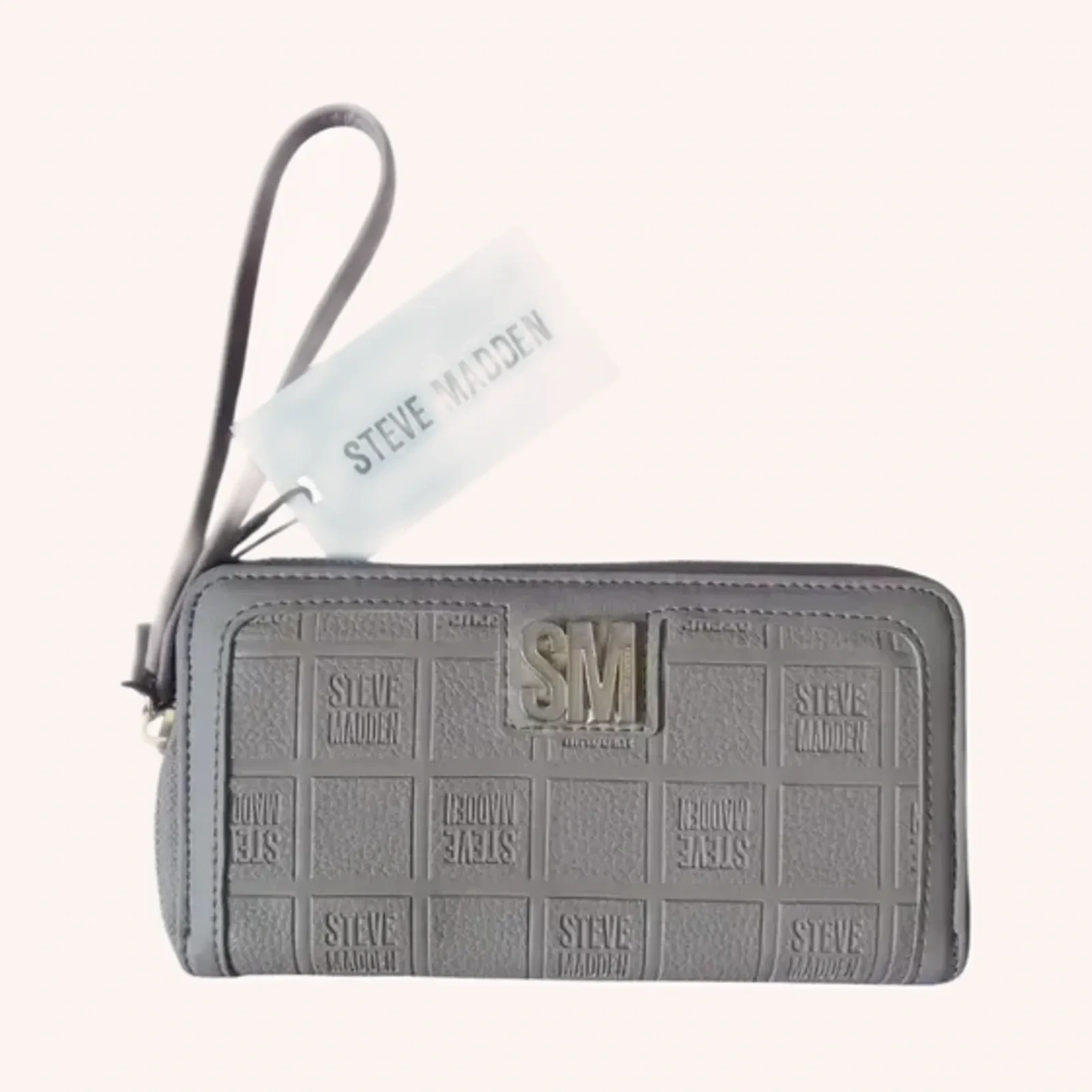 Steve Madden Bemmy Cartera/Muñequera con Cremallera Alrededor - Oliva