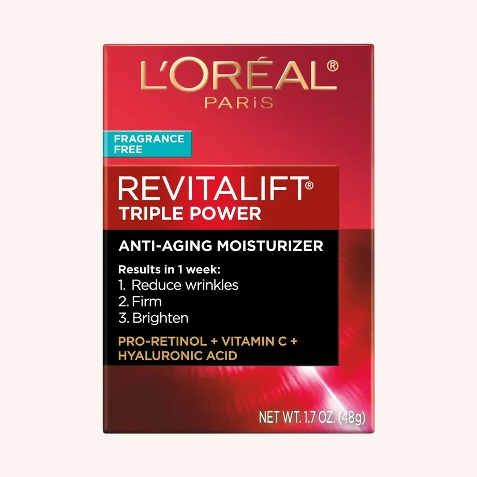 L'Oréal Paris Revitalift Triple Power Moisturizer Fragrance Free 1.7 oz