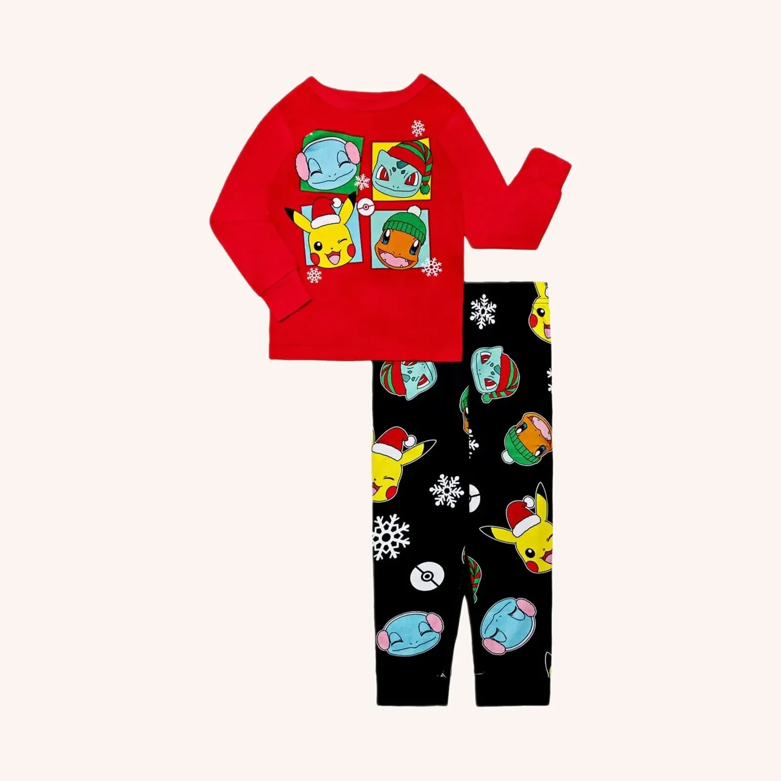 Pokémon Boys Christmas Long-Sleeve Top & Pants Pajama Set, 2-Piece
