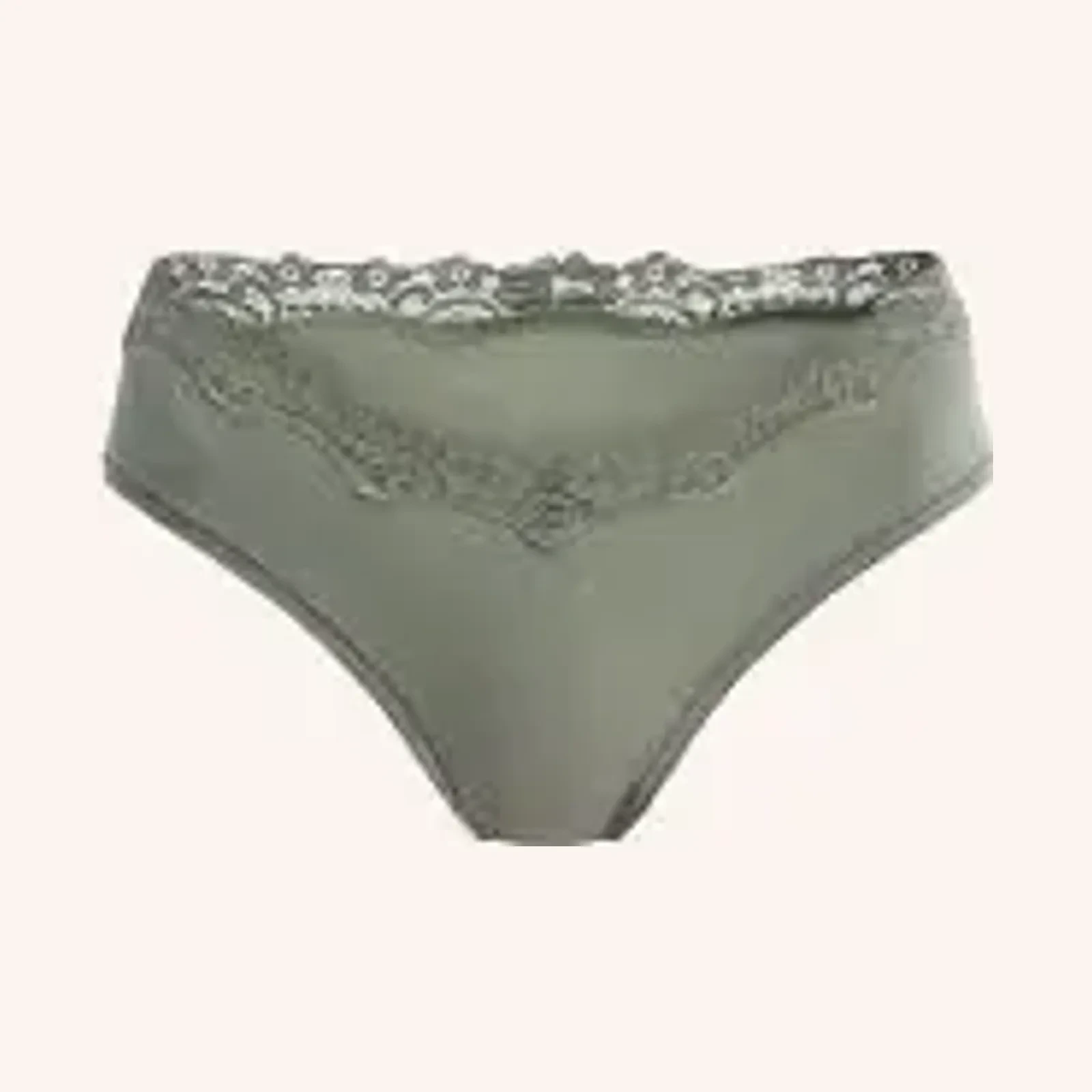 No Boundaries Body Base Hipster Panties with Lace, Wild Sage, XXXL