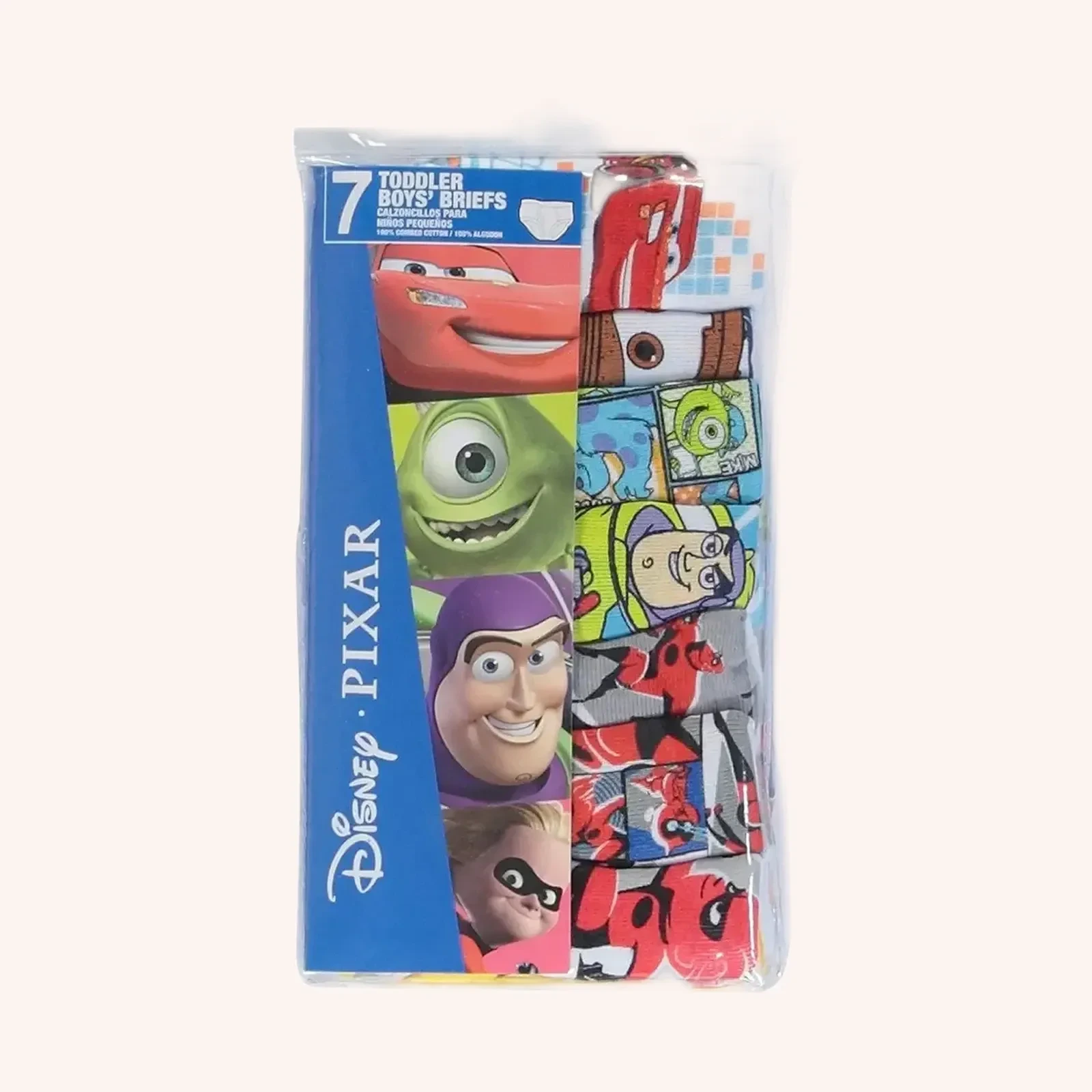 Disney Pixar Briefs multicolor 4T, paquete de 7