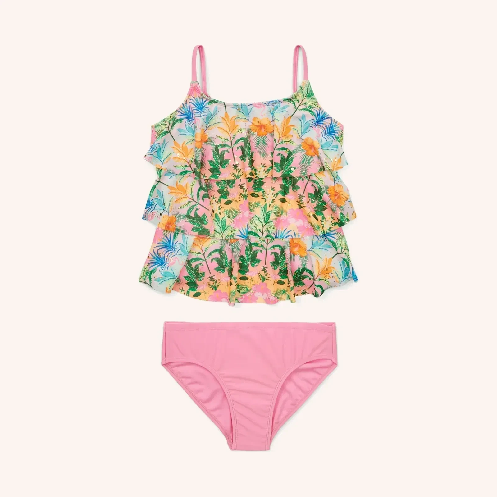 Justice Flamingo Floral Girls 2 piece
