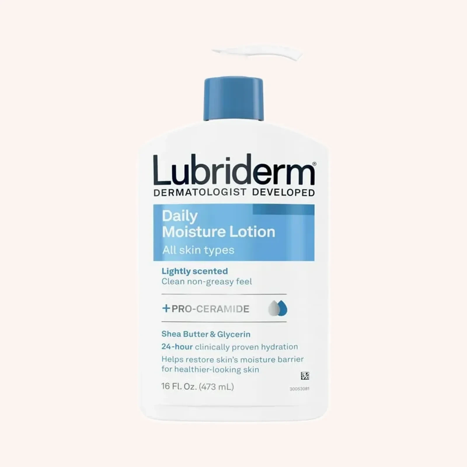 Lubriderm Daily Moisture Lotion Fragrance-Free 16 fl oz botella con bomba