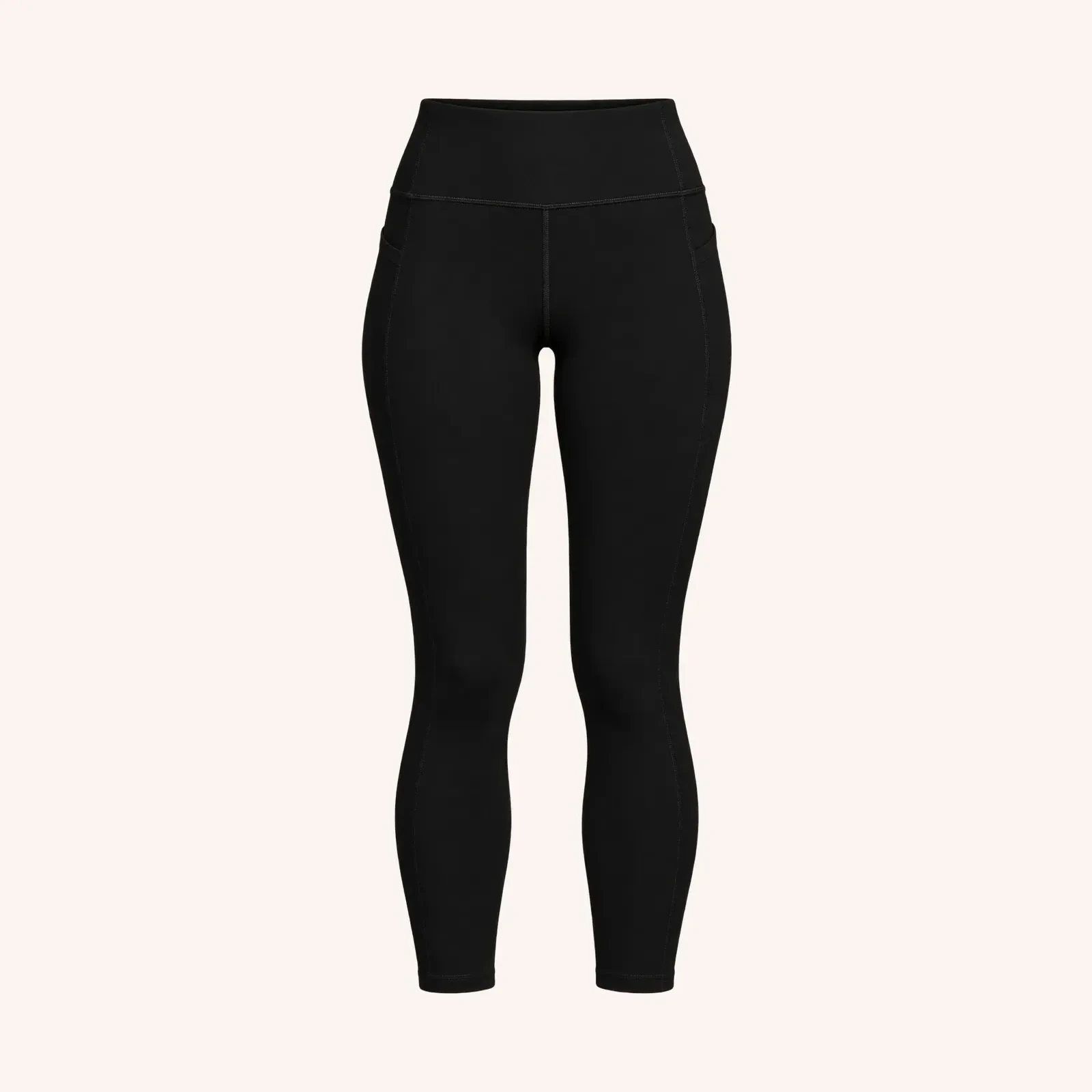 Avia Women’s Stretch Cotton Blend Capri Leggings with Side Pockets