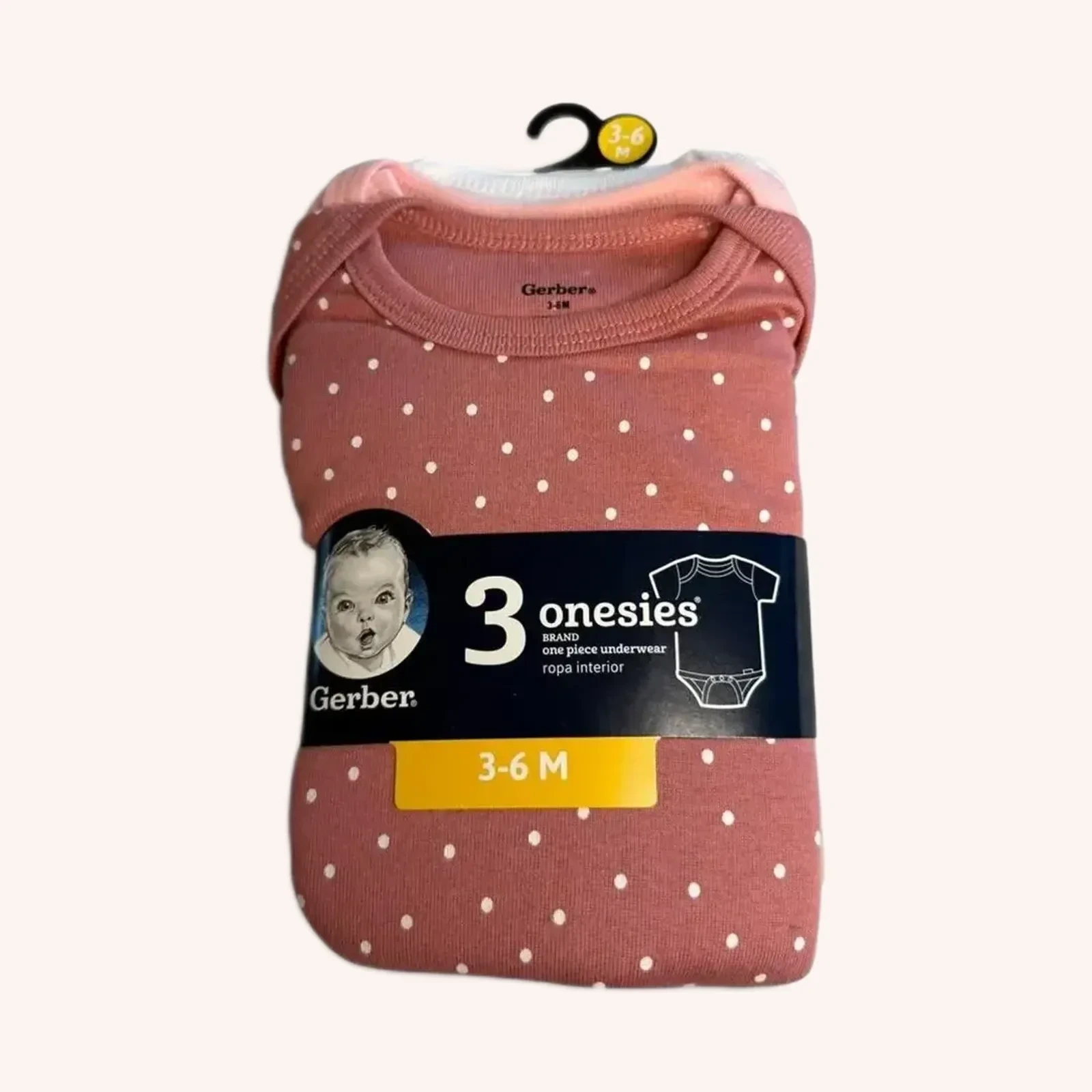Gerber Baby Neutral Short Sleeve Onesies, 3-Pack