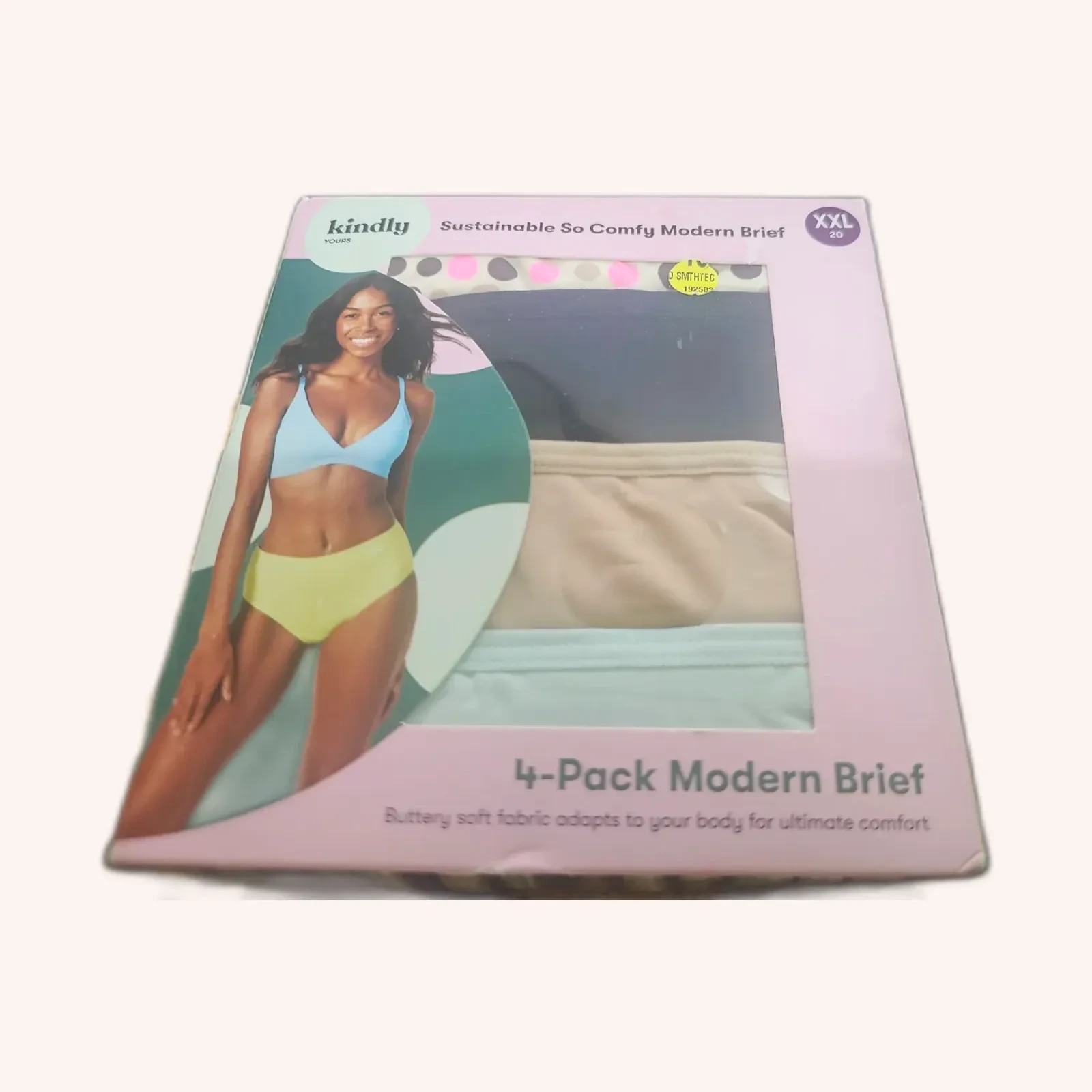 Kindly Yours So Comfy Micro High Leg Bikini Underwear, 4-Pack, XXL, Dot Stripe/Surf/Nude/Black