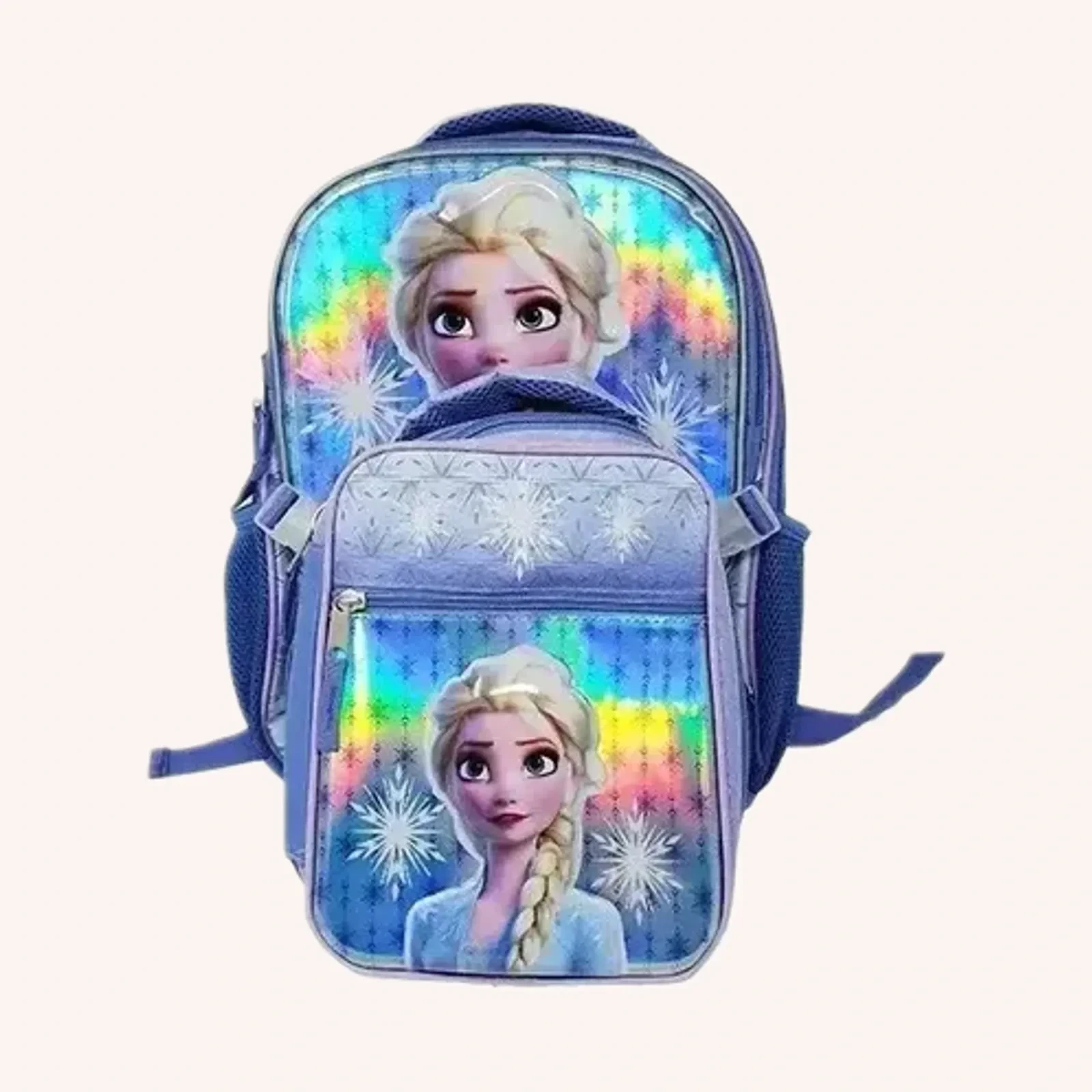 Disney Frozen Backpack with Detachable Lunch Box, 16 in, Pink, 2 piezas