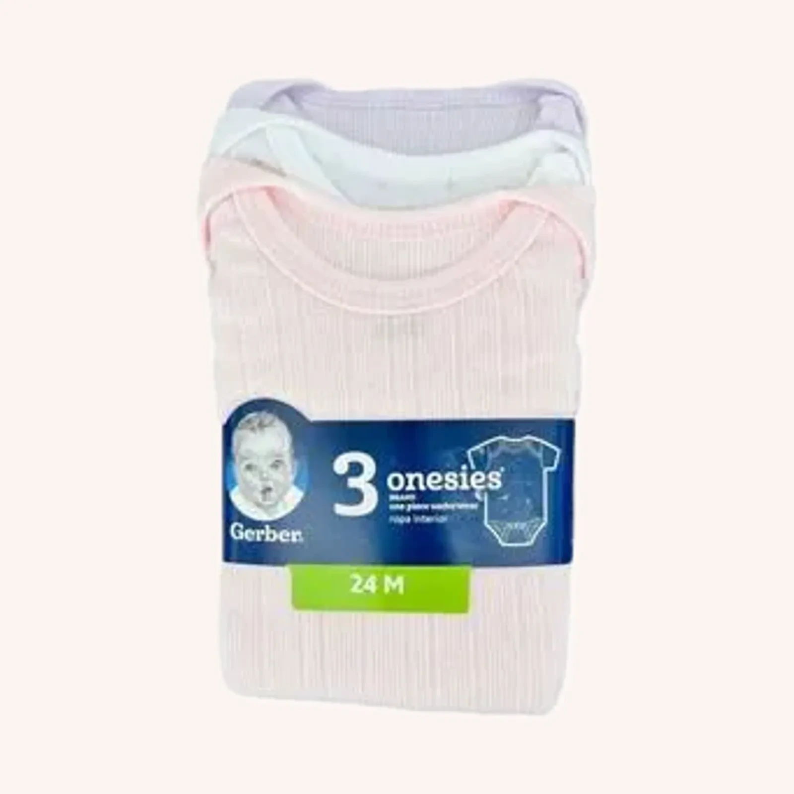 Gerber Baby 3-Pack Solid Onesies Bodysuits