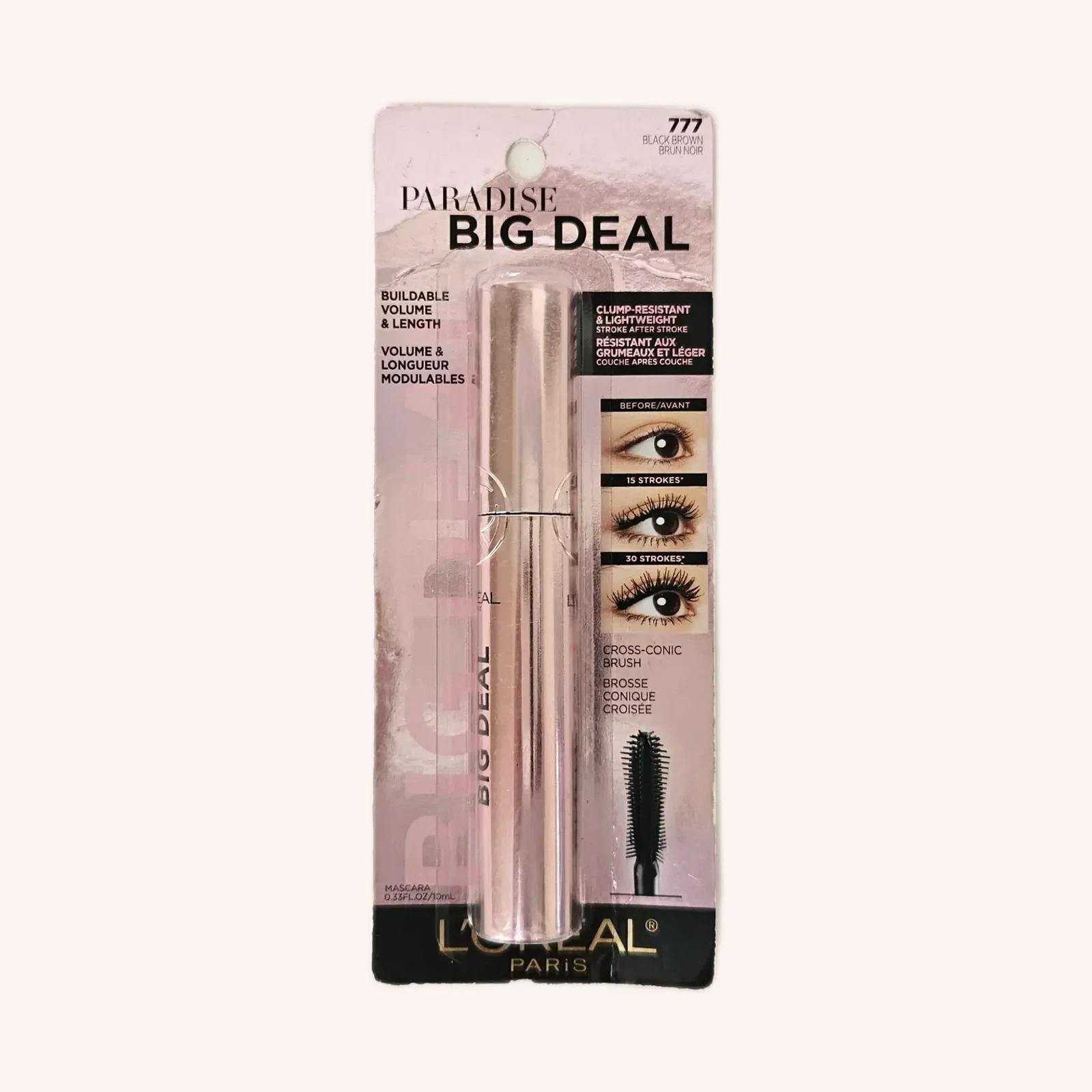 L'Oréal Paris Paradise Big Deal Buildable Washable Mascara Black Brown 777