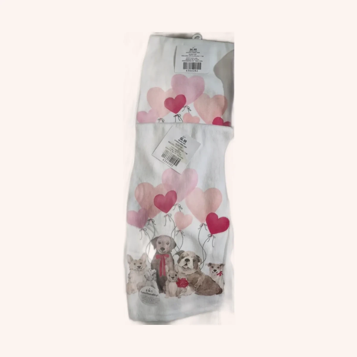 Kitchen Towel Dogs & Hearts 1pc