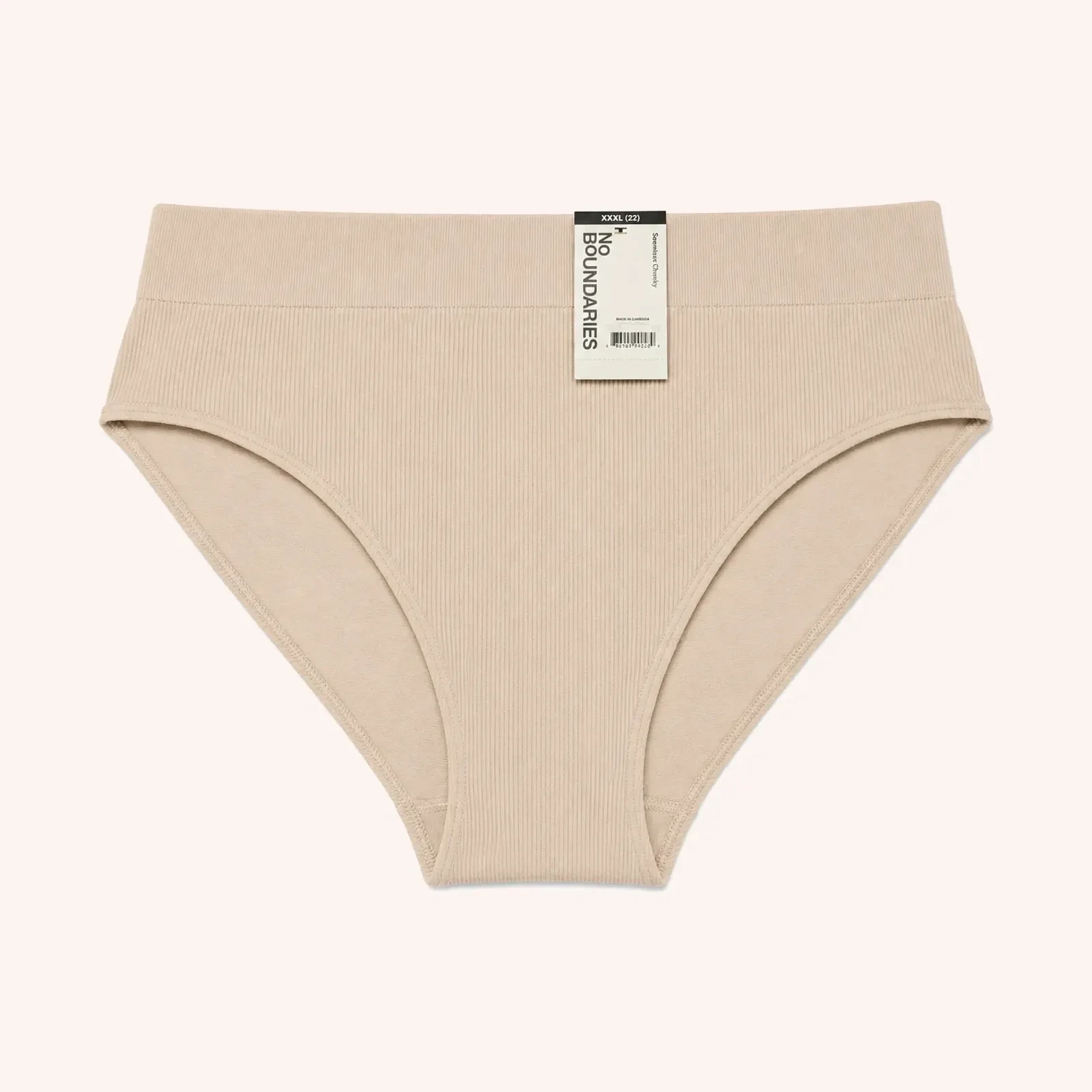 No Boundaries Seamless Cheeky Panties, Toasted Almond, talla XXXL, 1 unidad